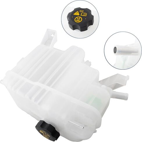 BOXI 603-008 Pressurized Coolant Reservoir with Cap Fits for Chevrolet Silverado 2500 HD 3500 HD 2013 2014 2015 2016 / for GMC Sierra 2500 HD 3500 HD 2013-2016 V8 6.6L / Replaces 23106015 13502509 in Saudi Arabia
