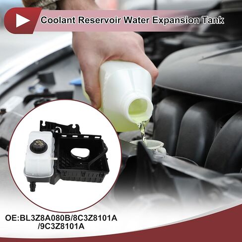 1 Set Engine Coolant Reservoir Water Expansion Tank for Ford F-150 Expedition for Lincoln Coolant Radiator Reservoir Bottle with Cap No.BL3Z8A080B in Saudi Arabia