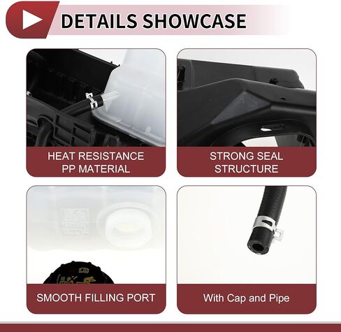 1 Set Engine Coolant Reservoir Water Expansion Tank for Ford F-150 Expedition for Lincoln Coolant Radiator Reservoir Bottle with Cap No.BL3Z8A080B in Saudi Arabia