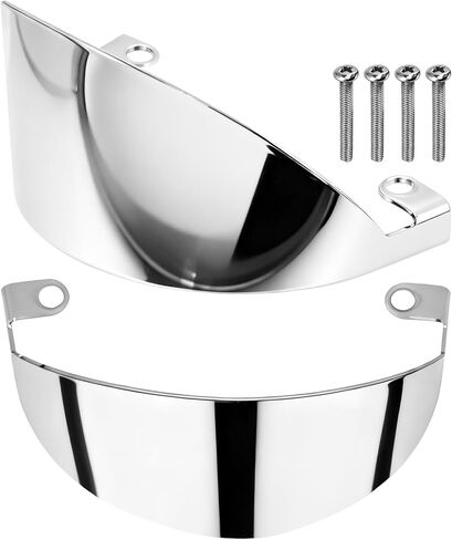 واقيات المصابيح الأمامية مثبتة على إشارة الانعطاف لسيارة Harley Touring/Road King/Electra Glide/Road Glide /Softail/ Heritage Classic، كروم in Kuwait