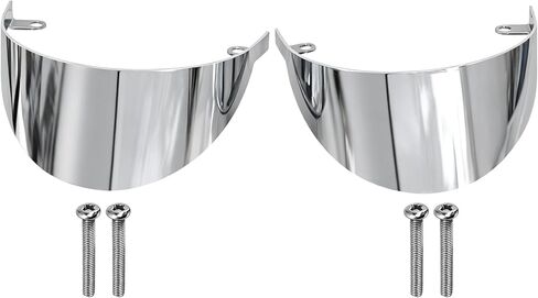 واقيات المصابيح الأمامية مثبتة على إشارة الانعطاف لسيارة Harley Touring/Road King/Electra Glide/Road Glide /Softail/ Heritage Classic، كروم in Kuwait