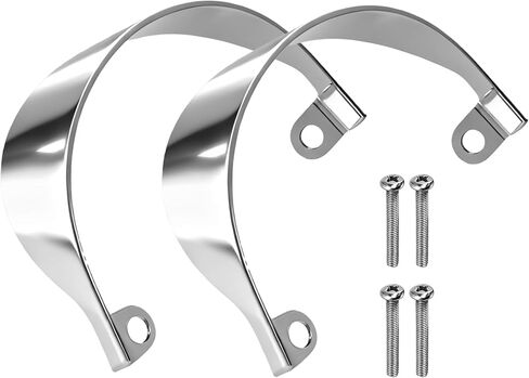 واقيات المصابيح الأمامية مثبتة على إشارة الانعطاف لسيارة Harley Touring/Road King/Electra Glide/Road Glide /Softail/ Heritage Classic، كروم in Kuwait