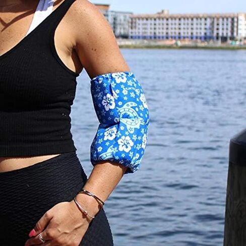 2 in 1 - Harness-Free Fashionable Cold Therapy Compression Gel Sleeve & Ice Pack Stretch-to-Fit Large (Turtle Bay) in Saudi Arabia