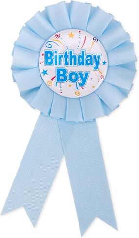 Birthday Boy Brooch Pin, Satin Ribbon Badge Pin Birthday Happy Party Award Brooches Button Decorations for Boys Men in Saudi Arabia