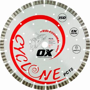 OX Tools 10 بوصة شفرة ماسية مجزأة Supercut | الأغراض العامة/الخرسانة | DM-7/8" - 5/8" التجويف in Kuwait