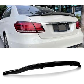 سبويلر أسود لامع متوافق مع 2010-2016 مرسيدس بنز W212 E350 E550 E63 RT Style Trunk Wing Rear Trunk Lip Spoilers مظهر رياضي in Kuwait