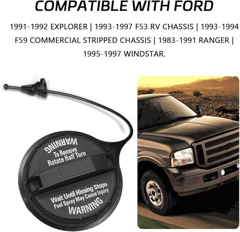 Gas Cap for Ford F150 F250 F350 Fuel Tank Cap OEM FC920 F4TZ-9030-C for Ford E150 E250 E350 E450 E550 F450 F550 Aerostar Bronco Excursion Explorer F53 F59 Chassis Ranger Windstar Econoline in Saudi Arabia