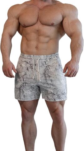 Jed North Men's 5" Inseam Bodybuilding Powerlifting Athletic Workout Shorts in Kuwait