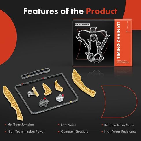 A-Premium 9-PC Engine Timing Chain Kit with Tensioner & Guide & Damper Compatible with Dodge Dart 2013 2014 2015 2016, 2.0L in Saudi Arabia