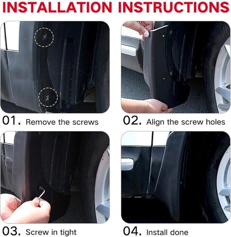 4 Pieces Car Mud Flaps Fender for 2022 2023 2024 2025 Lexus NX 250, NX 350, NX 350h, NX 450h+ Splash Guard Dustproof Scratch-Resistant Front Rear Mudguard No Drilling Required Car Accessories in Saudi Arabia