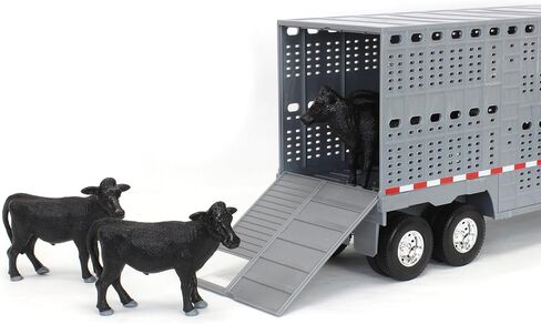Big Farm 1/16 Peterbilt 367 Semi with Livestock Trailer and 4 Cows 47600 in Saudi Arabia