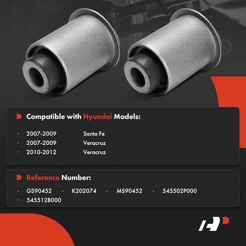 A-Premium 2 x Front Rearward Lower Control Arm Bushing Kit, Compatible with Hyundai Santa Fe 2007-2009, Veracruz 2007-2012 in Saudi Arabia