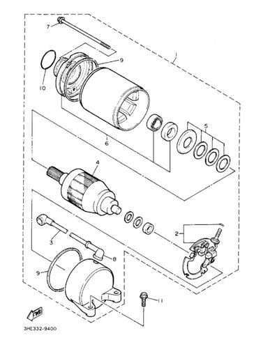 Starter Replacement Fits Yamaha Grizzly 350 Wolverine 350 YFM350 (2004-2014) in Saudi Arabia