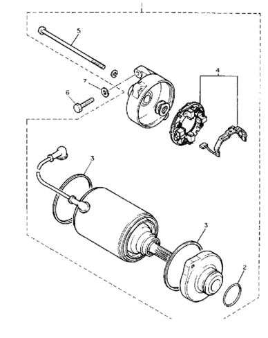 Starter Motor Fits Yamaha Virago 500 535 V Star 650 (1987-2010) in Saudi Arabia
