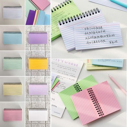 Office Horizontal Line Portable Tearable Memo Pads Notebook Notepad Coil Note Book Journal Diary Planner(Multicolor) in Saudi Arabia