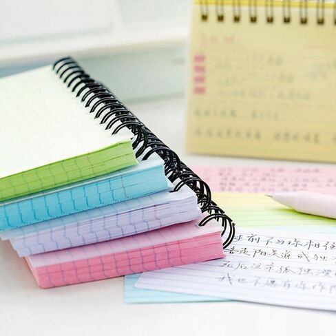 Office Horizontal Line Portable Tearable Memo Pads Notebook Notepad Coil Note Book Journal Diary Planner(Multicolor) in Saudi Arabia