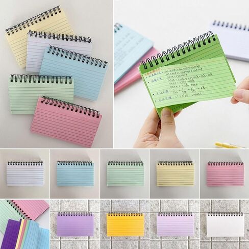 Office Horizontal Line Portable Tearable Memo Pads Notebook Notepad Coil Note Book Journal Diary Planner(Multicolor) in Saudi Arabia