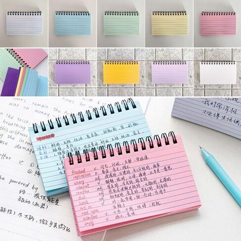 Office Horizontal Line Portable Tearable Memo Pads Notebook Notepad Coil Note Book Journal Diary Planner(Multicolor) in Saudi Arabia