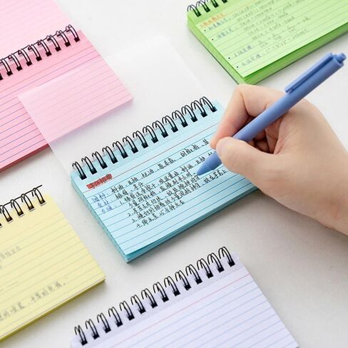 Office Horizontal Line Portable Tearable Memo Pads Notebook Notepad Coil Note Book Journal Diary Planner(Multicolor) in Saudi Arabia