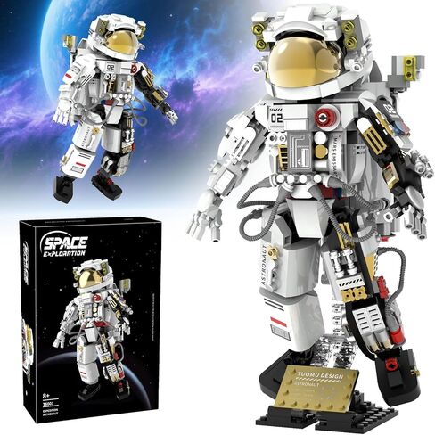 Space Astronaut Building Sets for Kids 8-12+, Astronaut Model Building Kits with Display Stand, Space Astronaut Explorer Building Block Toys for Kid, Collectible Gifts for Adults Boys Girls, 652Pcs in Saudi Arabia