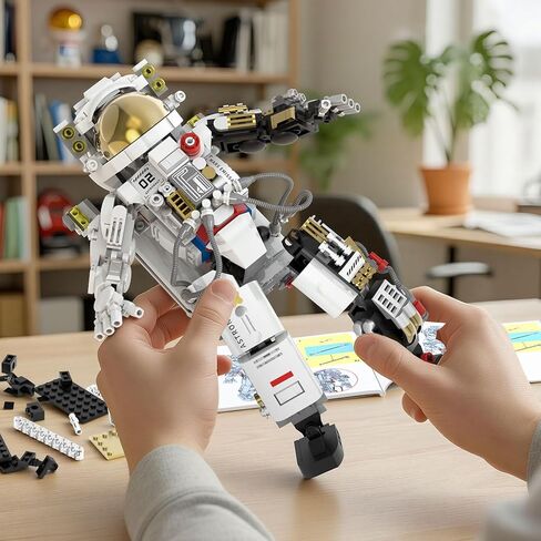 Space Astronaut Building Sets for Kids 8-12+, Astronaut Model Building Kits with Display Stand, Space Astronaut Explorer Building Block Toys for Kid, Collectible Gifts for Adults Boys Girls, 652Pcs in Saudi Arabia