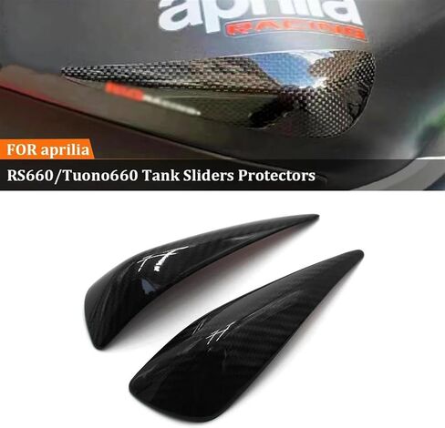 حماية من السقوط للدراجات النارية من أجل Aprilia RS660/Tuono 660 2021-2024، واقيات خزانات من ألياف الكربون، أغطية حماية للخزان، منزلق عادم بلمسة نهائية لامعة، QingHang005 in Kuwait
