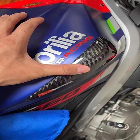 حماية من السقوط للدراجات النارية من أجل Aprilia RS660/Tuono 660 2021-2024، واقيات خزانات من ألياف الكربون، أغطية حماية للخزان، منزلق عادم بلمسة نهائية لامعة، QingHang005 in Kuwait