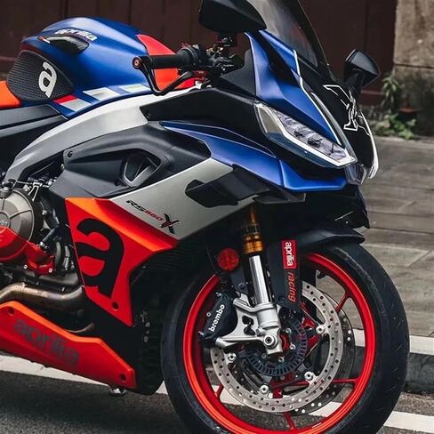 حماية من السقوط للدراجات النارية من أجل Aprilia RS660/Tuono 660 2021-2024، واقيات خزانات من ألياف الكربون، أغطية حماية للخزان، منزلق عادم بلمسة نهائية لامعة، QingHang005 in Kuwait