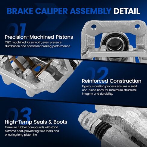 Rear Brake Caliper Assembly Replaces for 19B6887 19B6886, Compatible with Acura RDX 2013-2018 3.5L, Compatible with Honda Crosstour 2012-2015 2.4L 3.5L, CR-V 2007-2016 2.4L in Saudi Arabia