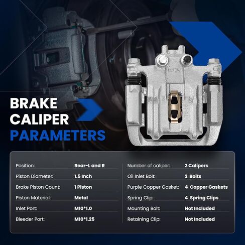Rear Brake Caliper Assembly Replaces for 19B6887 19B6886, Compatible with Acura RDX 2013-2018 3.5L, Compatible with Honda Crosstour 2012-2015 2.4L 3.5L, CR-V 2007-2016 2.4L in Saudi Arabia