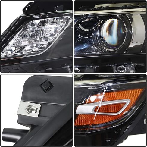 Driver Side and Passenger Side Headlights Assembly Halogen Replacement for Impala 2015-2020 Housing Black Lamp LH RH 2PCS 84178024 84178023 in Saudi Arabia