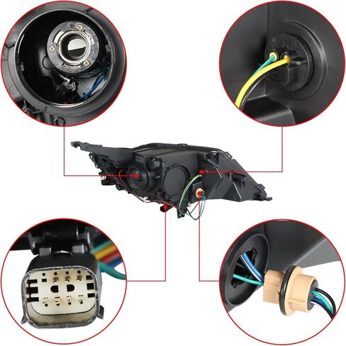 Driver Side and Passenger Side Headlights Assembly Halogen Replacement for Impala 2015-2020 Housing Black Lamp LH RH 2PCS 84178024 84178023 in Saudi Arabia