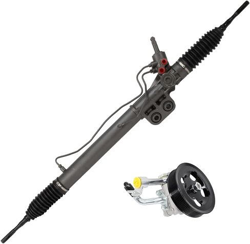 Detroit Axle - 4.0L Rack and Pinion Power Steering Pump for 2005-2019 Nissan Frontier 2005-2015 Xterra 2005-2012 Pathfinder Rack and Pinion Assembly Power Steering Pump with Pulley Replacement in Saudi Arabia