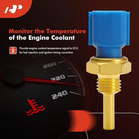 A-Premium Engine Coolant Temperature Sensor [2 Pins] Compatible with Nissan Altima, Rogue, Sentra, Versa Note, Frontier, Murano, Pathfinder, Maxima, TITAN XD, Kicks, NV3500 & Infiniti QX60, QX70, JX35 in Saudi Arabia