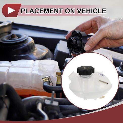 1 Set Engine Coolant Reservoir Water Expansion Tank for Jeep Compass 2017-2022 Coolant Radiator Reservoir Bottle with Cap No.68289857AA/68250057AA in Saudi Arabia