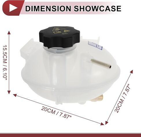 1 Set Engine Coolant Reservoir Water Expansion Tank for Jeep Compass 2017-2022 Coolant Radiator Reservoir Bottle with Cap No.68289857AA/68250057AA in Saudi Arabia