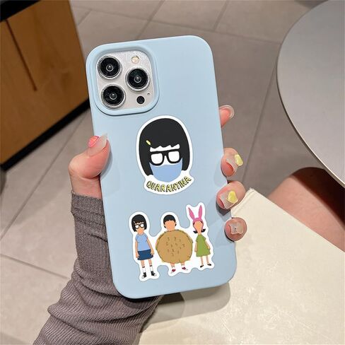 Funny Cartoon Bob's Burgers Stickers,110PCS Cute Bob's Burgers Sticker for Laptop,Phone Case,Helmet,Water Bottle,Travel Case, Guitar, Waterproof PVC Decals for Kid Tenns and Adults in Saudi Arabia