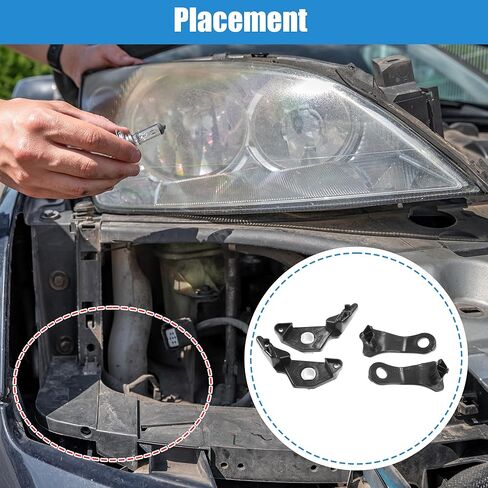 ACROPIX Front Driver and Passenger Side Headlight Bracket Headlight Support Mount Bracket Fit for BMW 525xi 2006-2007 - Pack of 4 in Saudi Arabia