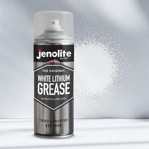 JENOLITE White Lithium Grease Aerosol | Long Lasting Lubricant | Reduce Friction & Wear on Metal Parts | 400ml (13.5fl oz) in Saudi Arabia