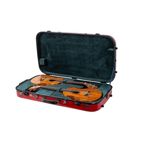 Crossrock Fiberglass Double Case-Fits Two 30'' Baritone Ukuleles, with Accessory Compartment, Backpack Straps, TSA Lock-Milky White (CRF2020DBUMW) in Saudi Arabia