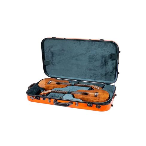 Crossrock Fiberglass Double Case-Fits Two 30'' Baritone Ukuleles, with Accessory Compartment, Backpack Straps, TSA Lock-Milky White (CRF2020DBUMW) in Saudi Arabia
