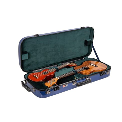 Crossrock Fiberglass Double Case-Fits Two 30'' Baritone Ukuleles, with Accessory Compartment, Backpack Straps, TSA Lock-Milky White (CRF2020DBUMW) in Saudi Arabia