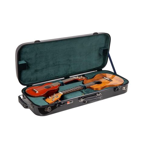 Crossrock Fiberglass Double Case-Fits Two 30'' Baritone Ukuleles, with Accessory Compartment, Backpack Straps, TSA Lock-Milky White (CRF2020DBUMW) in Saudi Arabia