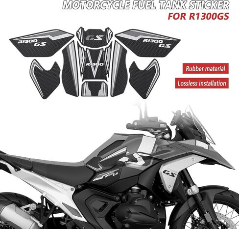 أجزاء الدراجة النارية المعدلة لـ 2025 R1300GS r1300gs: مجموعة ملصقات واقية لملصق خزان الوقود، وسادة جانبية لخزان الوقود مضادة للانزلاق 2023 2024 2025 in Kuwait