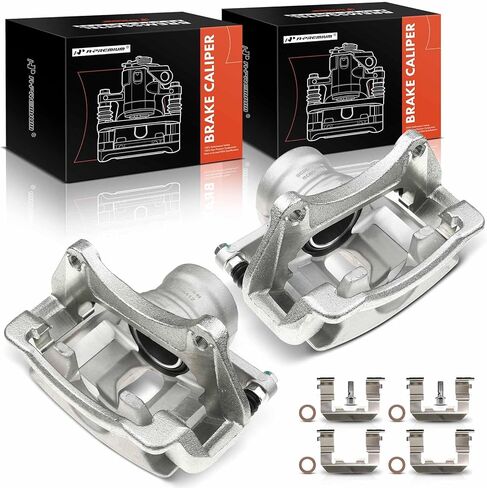 A-Premium Disc Brake Caliper Assembly with Bracket Compatible with Select Kia Models - Optima 2011-2015, L4 2.0L/L4 2.4L - Front Driver and Passenger Side, 2-PC Set in Saudi Arabia