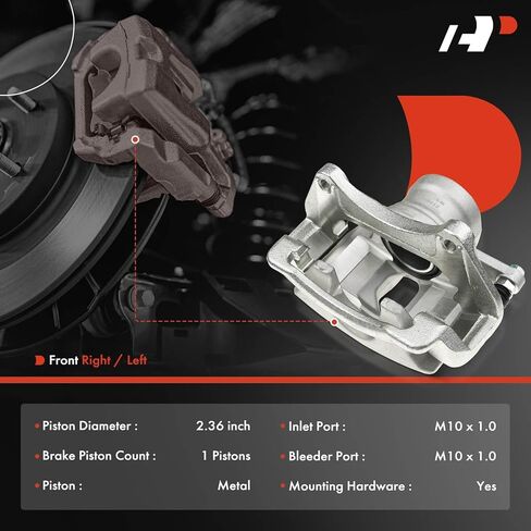 A-Premium Disc Brake Caliper Assembly with Bracket Compatible with Select Kia Models - Optima 2011-2015, L4 2.0L/L4 2.4L - Front Driver and Passenger Side, 2-PC Set in Saudi Arabia