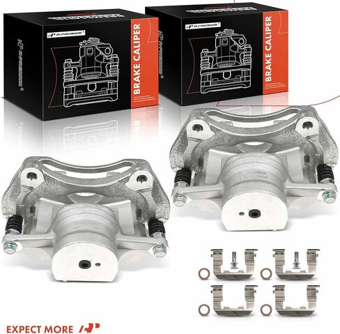 A-Premium Disc Brake Caliper Assembly with Bracket Compatible with Select Kia Models - Optima 2011-2015, L4 2.0L/L4 2.4L - Front Driver and Passenger Side, 2-PC Set in Saudi Arabia