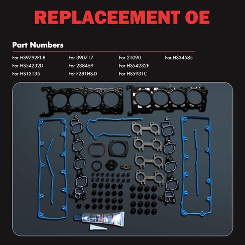 Engine Head Gasket Set Compatible with 2004-2008 for Ford Crown Victoria 4.6L;2005-2008 for Lincoln Town Car 4.6L;2002-2005 for Mercury Mountaineer 4.6L, OE# HS9792PT-8, HS54232D in Saudi Arabia