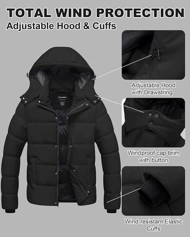 Men's Puffer Jacket Waterproof Winter Parka jacket Warm Thicken Ski Coat in Saudi Arabia