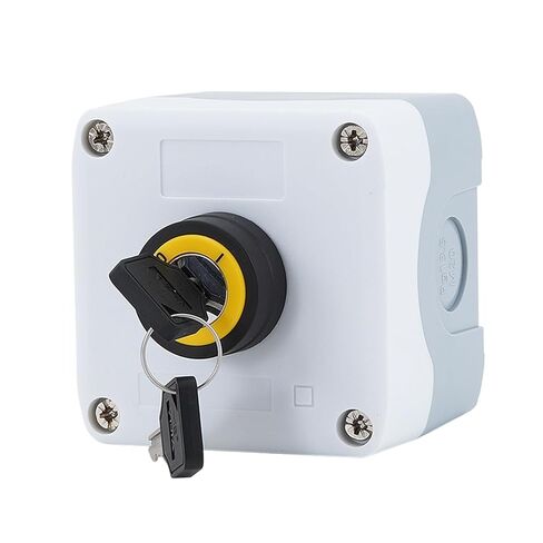 1pcs 86 Type Key Rotary Button Switch Control Box Wall Concealed Exposed Waterproof Panel 10A Power Lock 22mm(1 Hole DZ Type) in Saudi Arabia